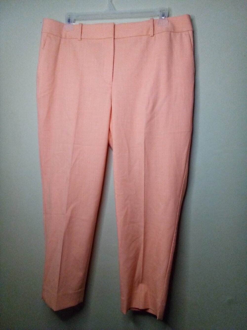 Talbots Pants Women 18 WP Petite High Waist Hamshire Ankle Preppy Peach Orange